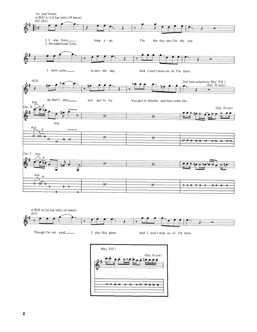 Are You Gonna Go My Way Acoustic Guitar scores gallery preview page 2