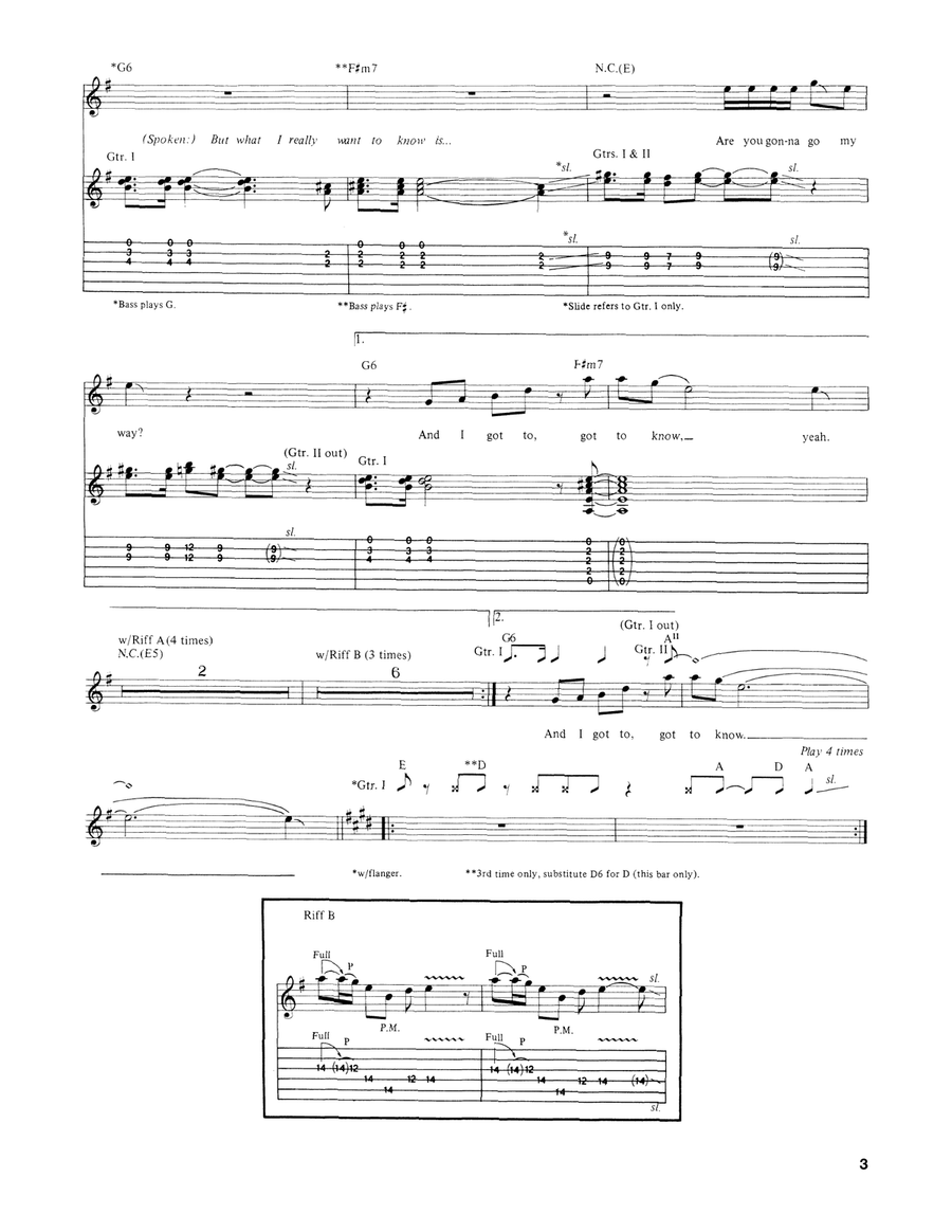 Are You Gonna Go My Way Acoustic Guitar scores gallery preview page 3
