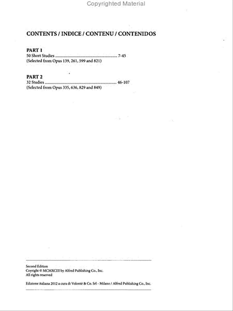 Czerny-Germer -- Selected Piano Studies Piano Method scores gallery preview page 6