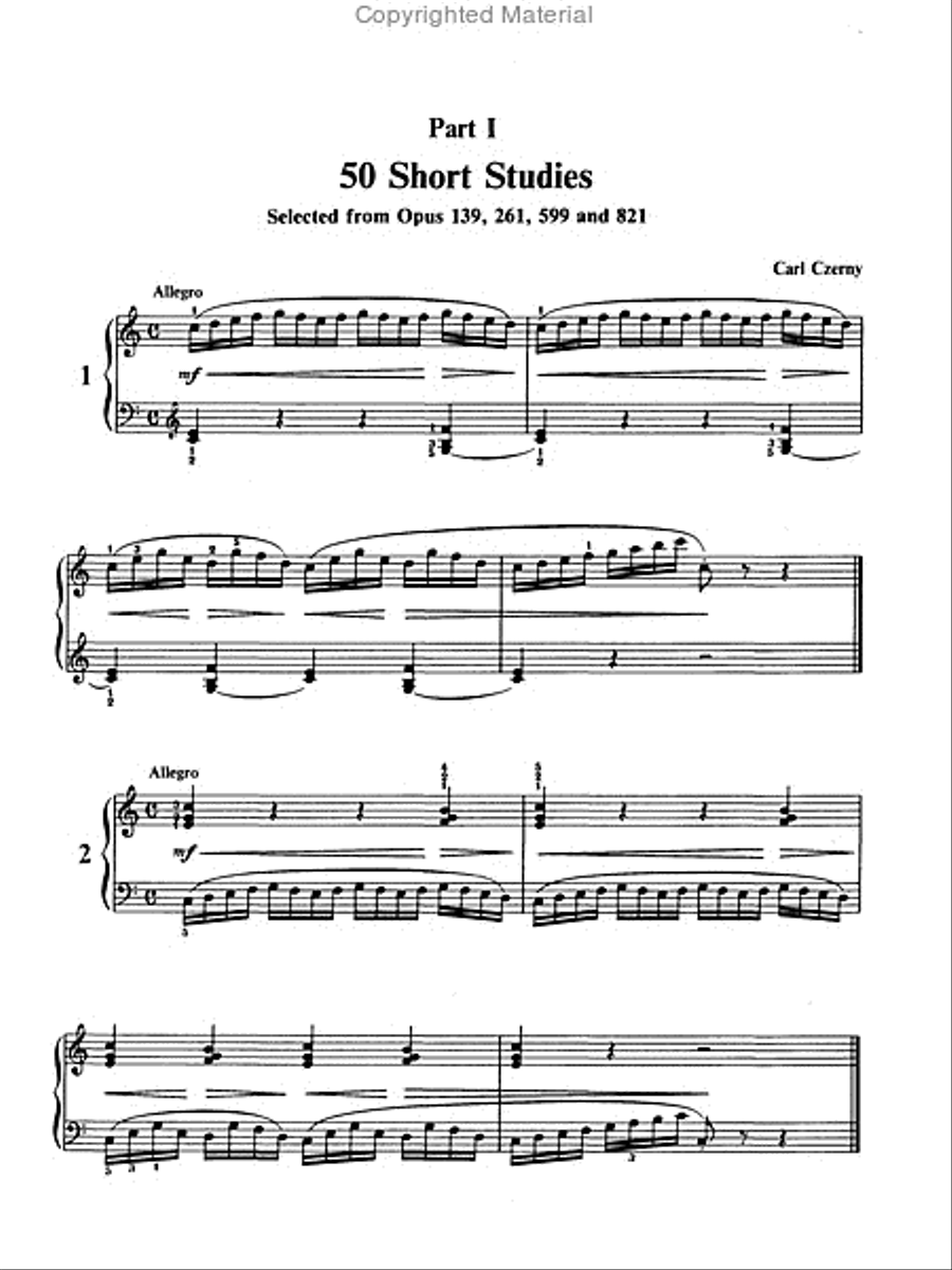 Czerny-Germer -- Selected Piano Studies Piano Method scores gallery preview page 7