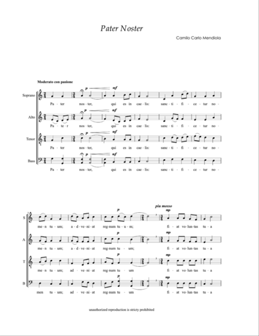 Pater Noster 4-Part scores gallery preview page 1