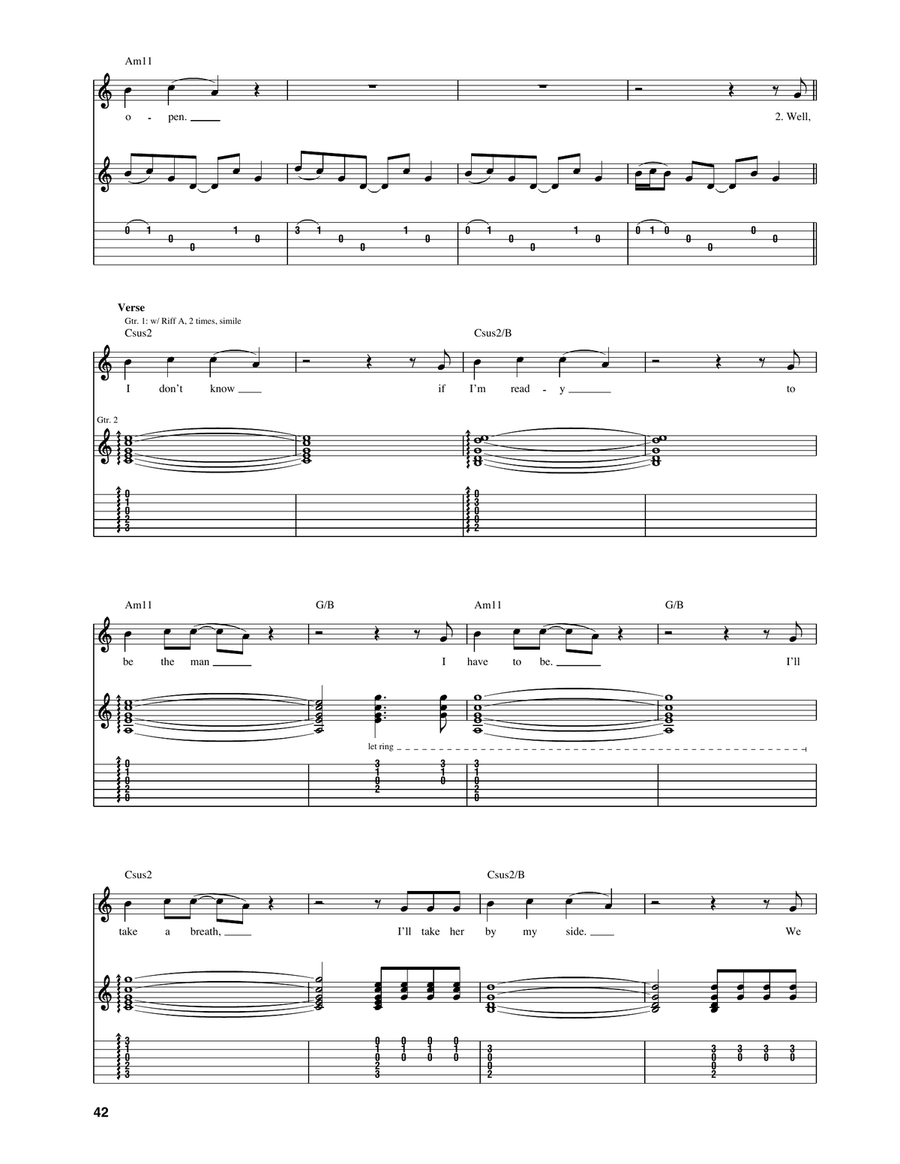 With Arms Wide Open With Arms Wide Open Acoustic Guitar scores gallery preview page 3