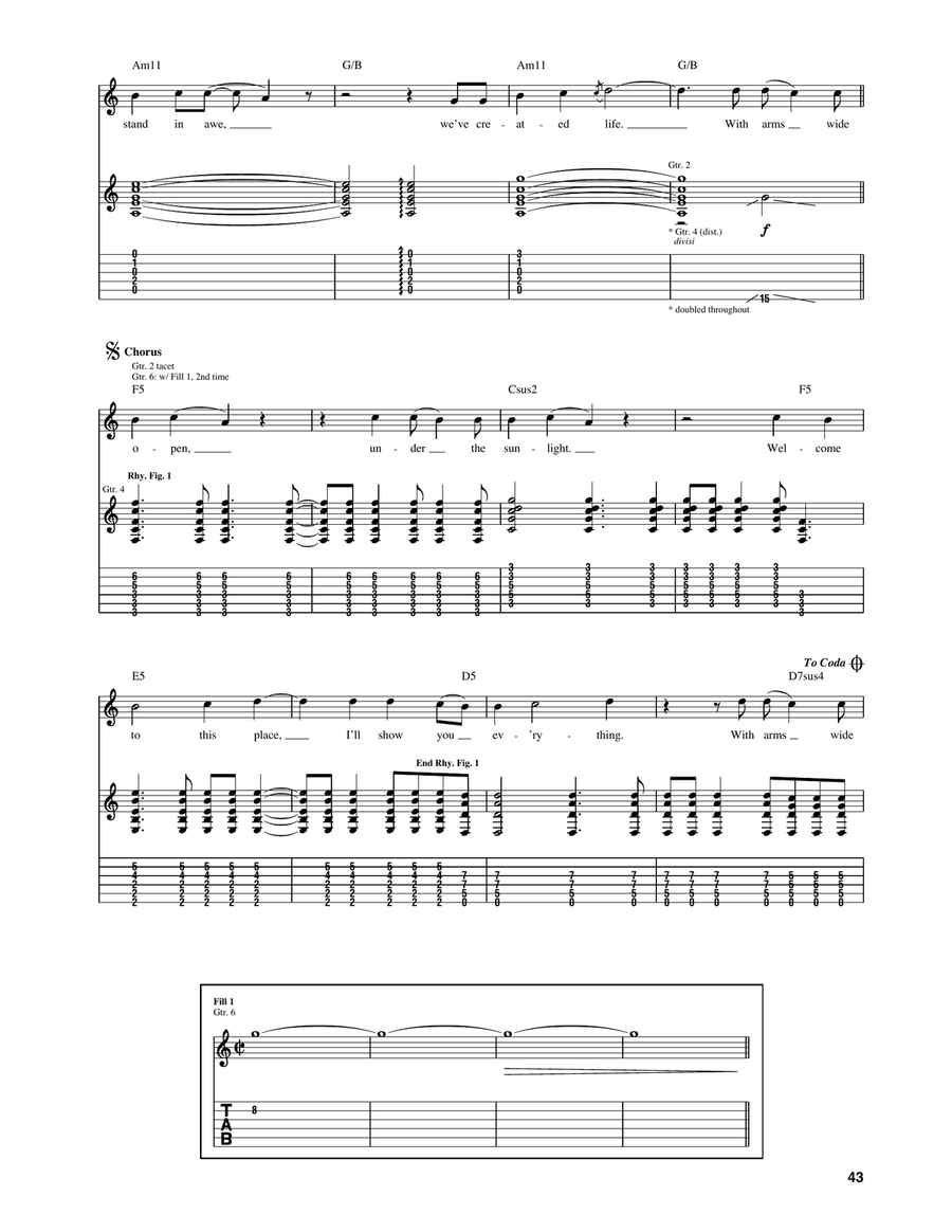 With Arms Wide Open With Arms Wide Open Acoustic Guitar scores gallery preview page 4