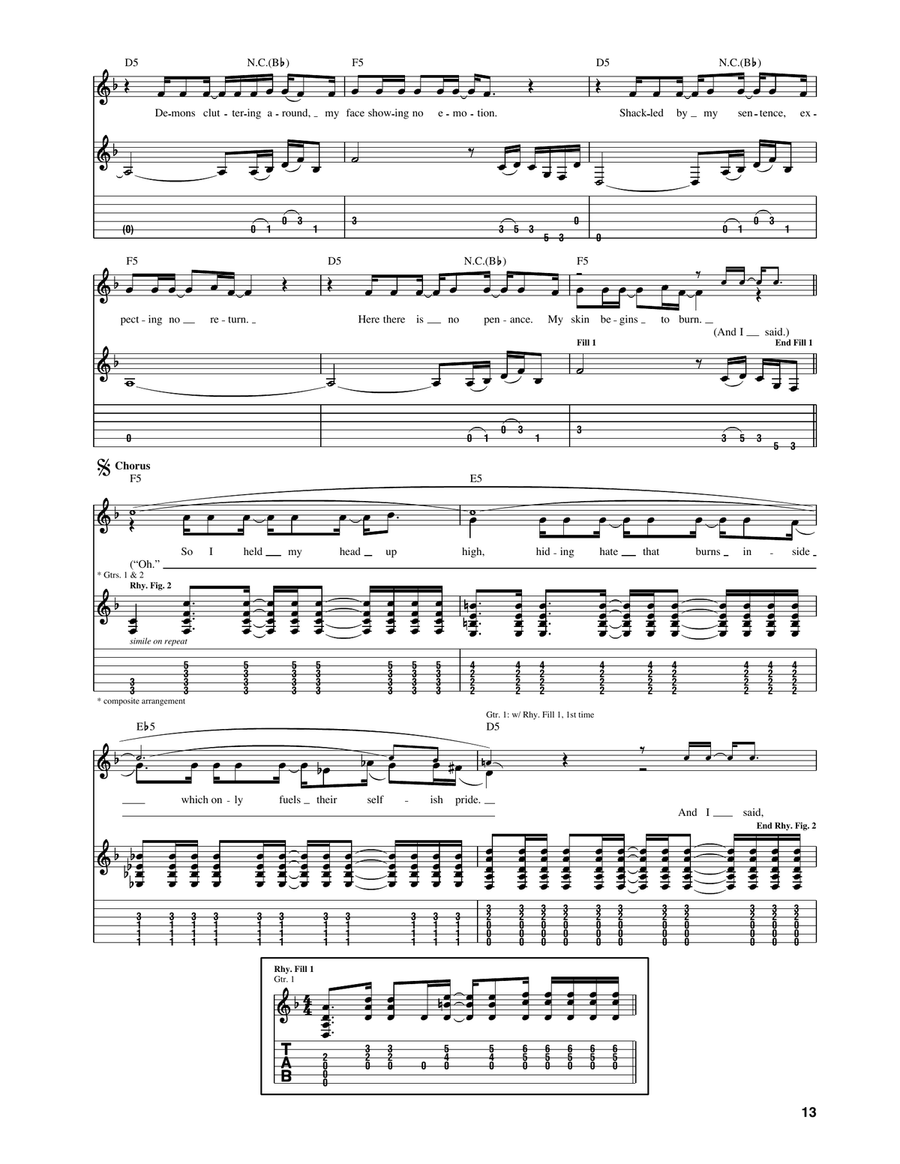 My Own Prison My Own Prison Acoustic Guitar scores gallery preview page 3
