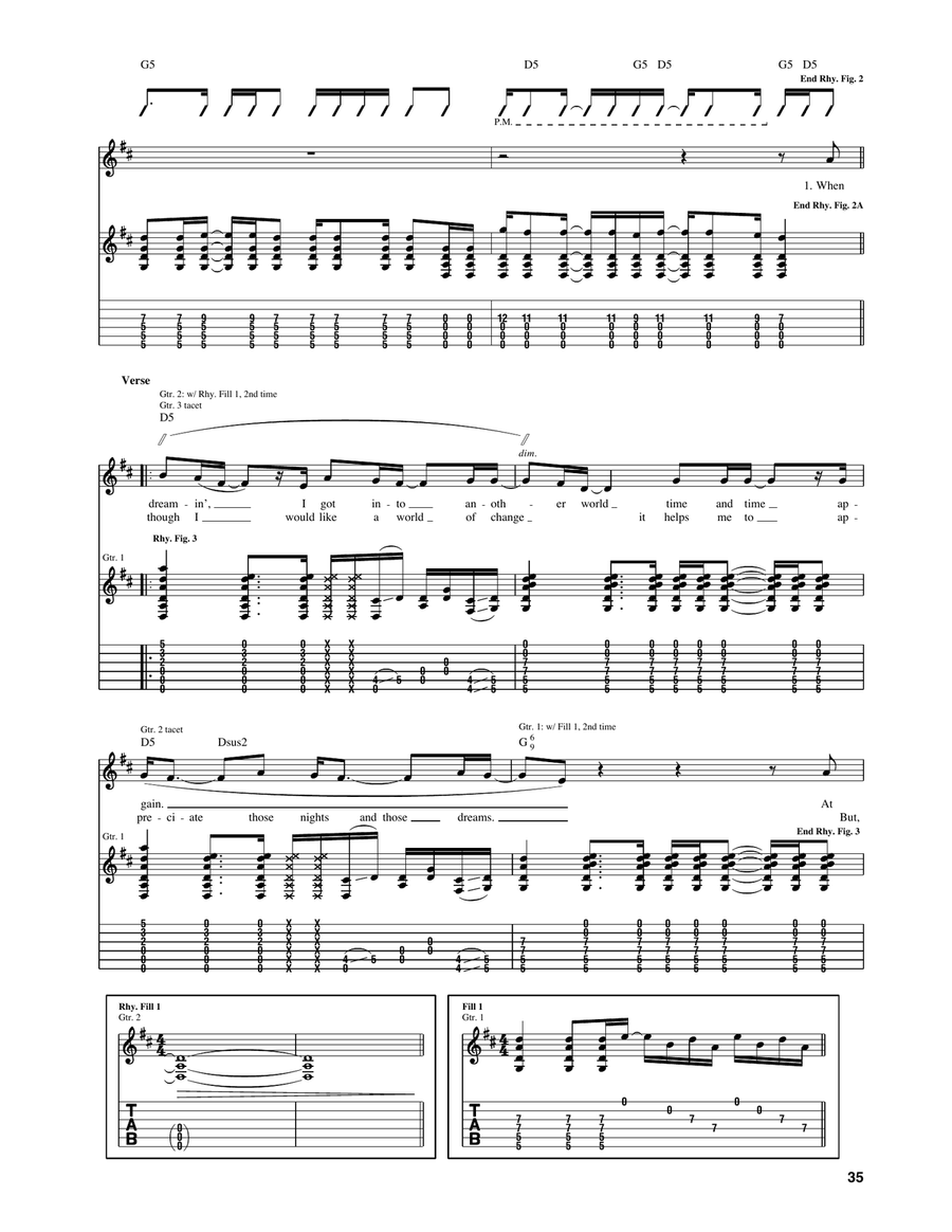 Higher Higher Acoustic Guitar scores gallery preview page 2