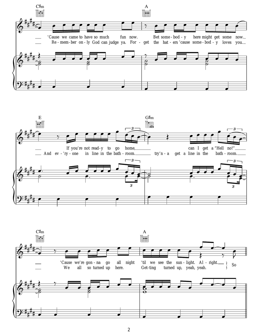 We Can't Stop We Can't Stop Acoustic Guitar scores gallery preview page 2