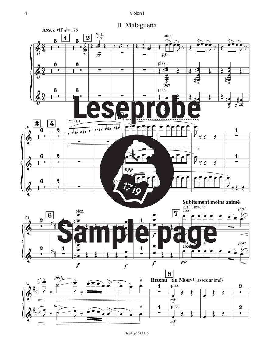 Rapsodie espagnole Rapsodie espagnole Orchestra scores gallery preview page 4