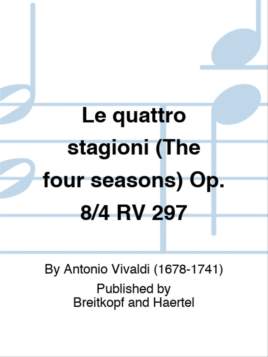 Le quattro stagioni (The four seasons) Op. 8/4 RV 297 Orchestra scores gallery preview page 1