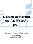 L'Estro Armonico Op. 3/6 RV 356 mini preview