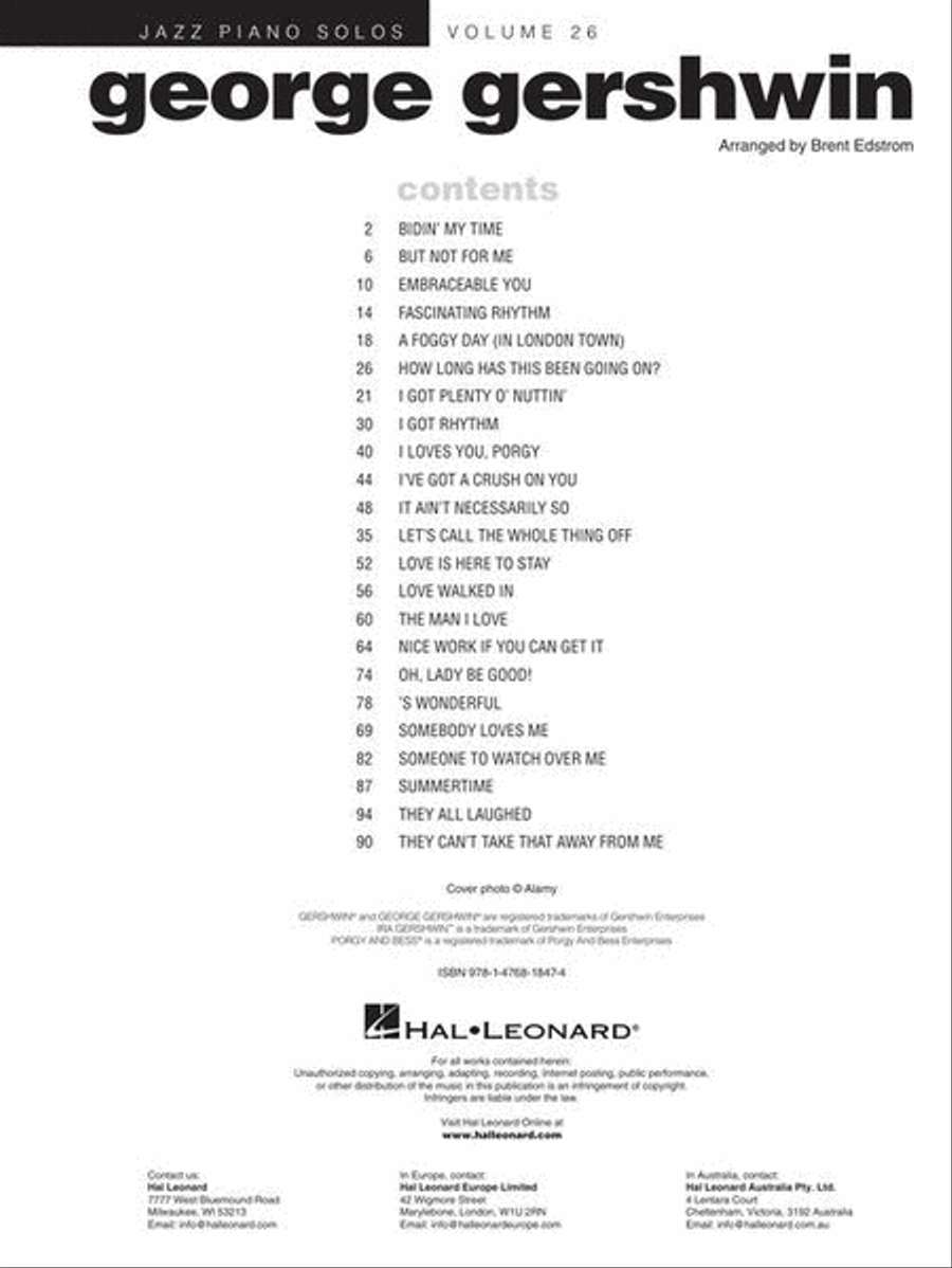 George Gershwin George Gershwin Piano Solo scores gallery preview page 4