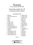 Sonata for Alto Saxophone, Op. 29