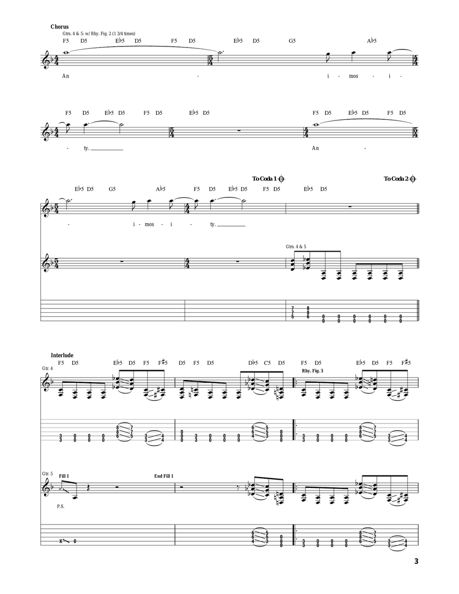 Animosity Animosity Acoustic Guitar scores gallery preview page 3
