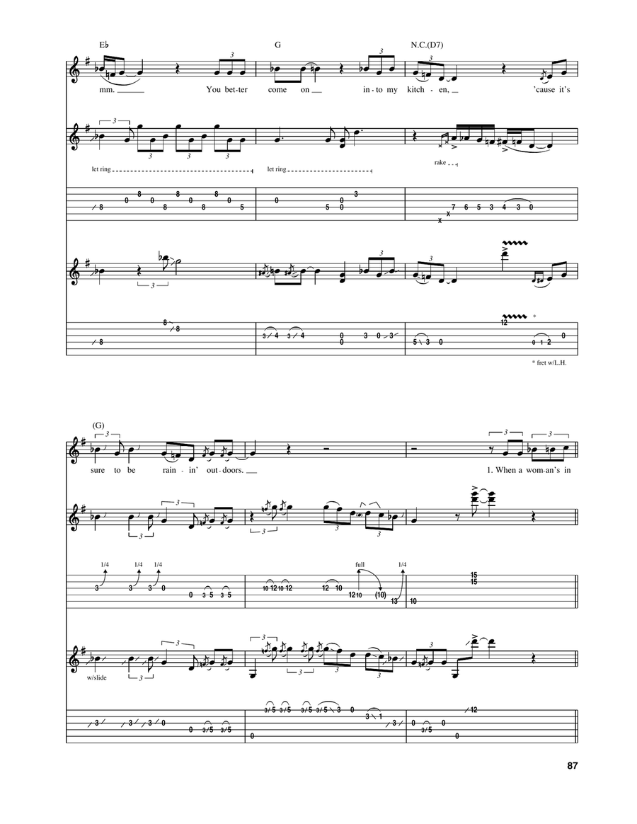 Come On In My Kitchen Come On In My Kitchen Acoustic Guitar scores gallery preview page 2