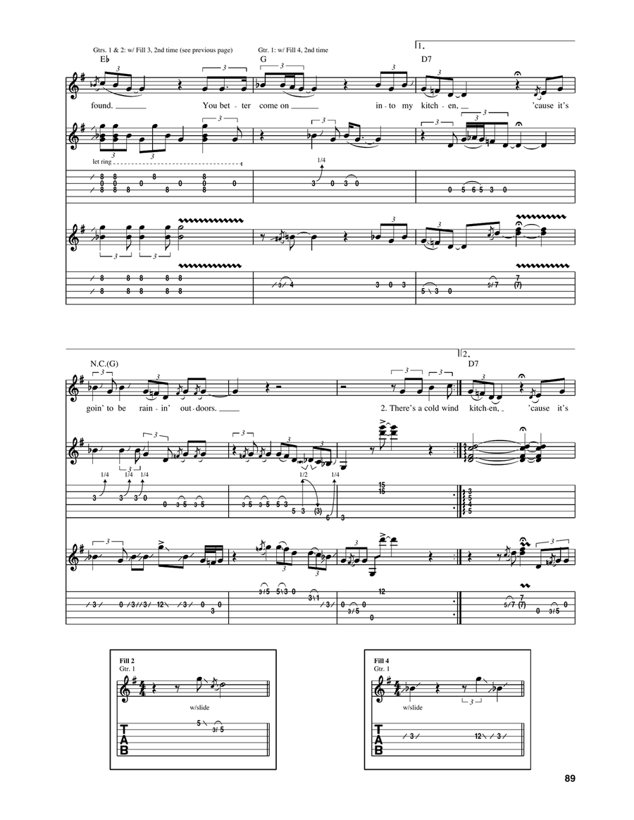 Come On In My Kitchen Come On In My Kitchen Acoustic Guitar scores gallery preview page 4