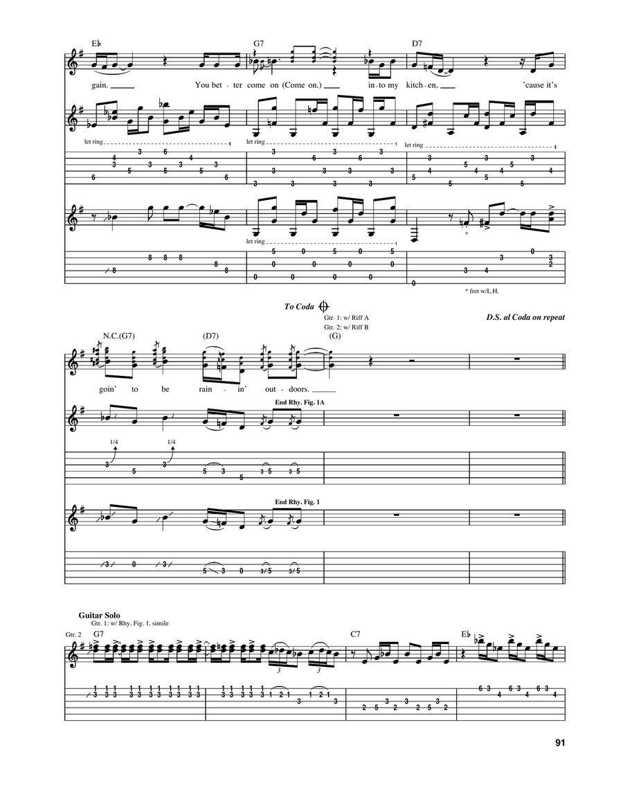 Come On In My Kitchen Come On In My Kitchen Acoustic Guitar scores gallery preview page 6