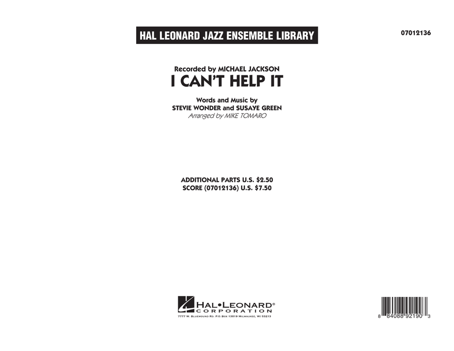 I Can't Help It - Conductor Score (Full Score) Jazz Ensemble scores gallery preview page 1