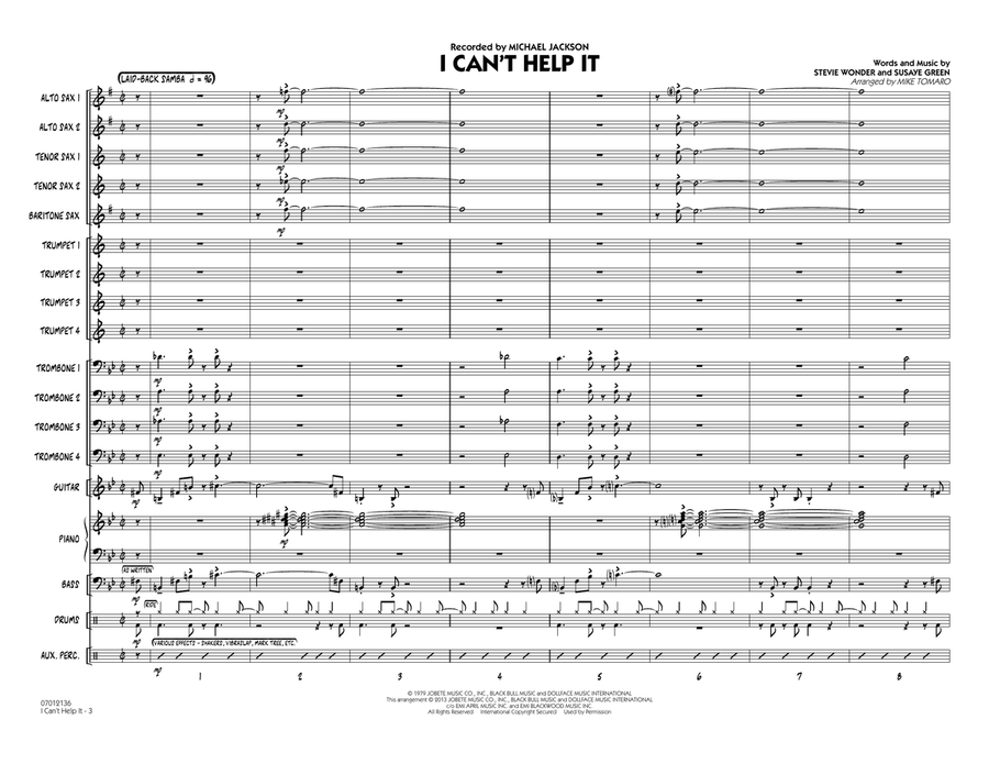 I Can't Help It - Conductor Score (Full Score) Jazz Ensemble scores gallery preview page 2