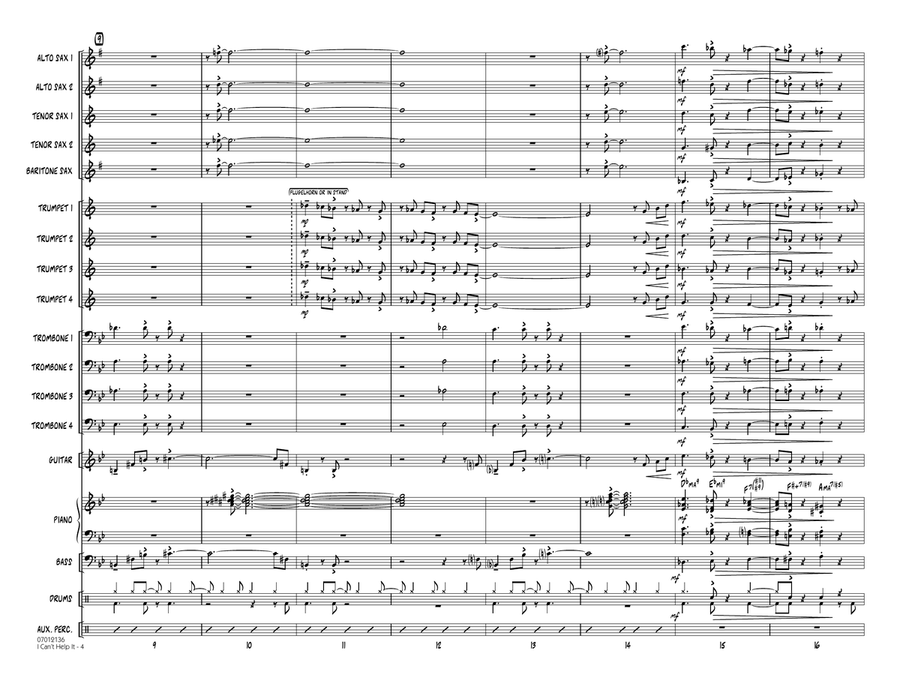 I Can't Help It - Conductor Score (Full Score) Jazz Ensemble scores gallery preview page 3