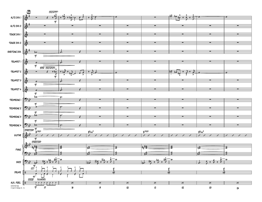 I Can't Help It - Conductor Score (Full Score) Jazz Ensemble scores gallery preview page 4