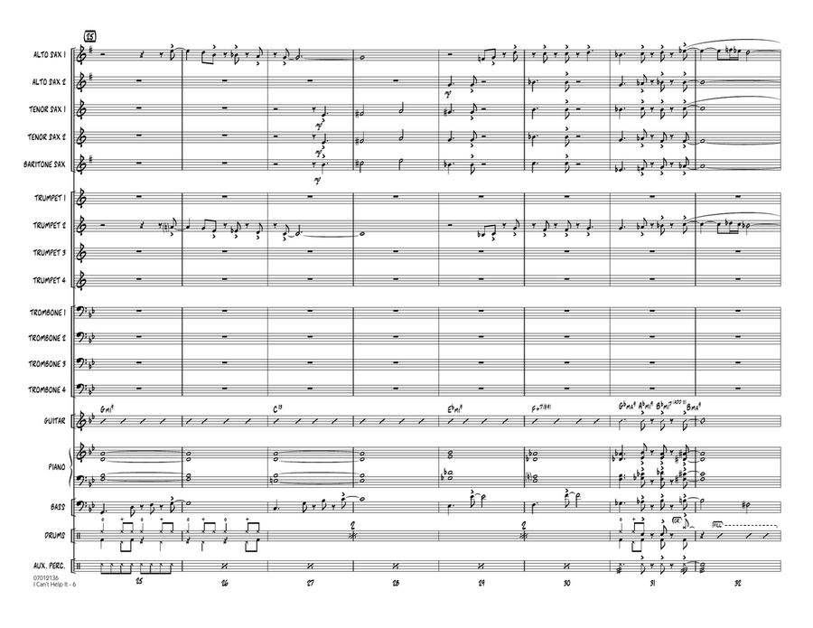 I Can't Help It - Conductor Score (Full Score) Jazz Ensemble scores gallery preview page 5