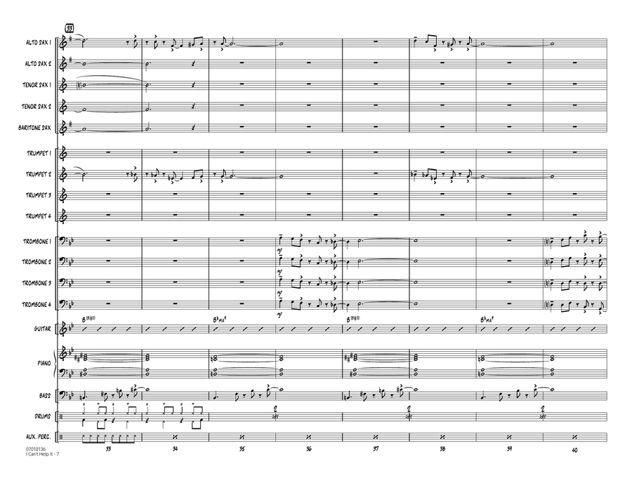 I Can't Help It - Conductor Score (Full Score) Jazz Ensemble scores gallery preview page 6