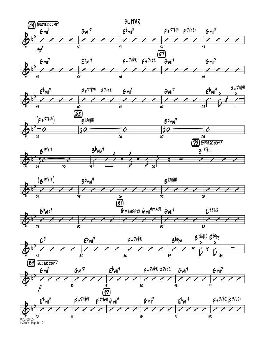 I Can't Help It - Guitar I Can't Help It - Guitar Jazz Ensemble scores gallery preview page 2