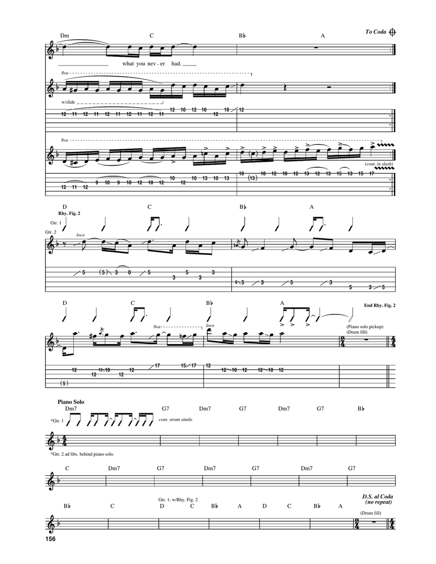 You Can't Lose What You Ain't Never Had Electric Guitar scores gallery preview page 4