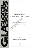When They Crucified My Lord