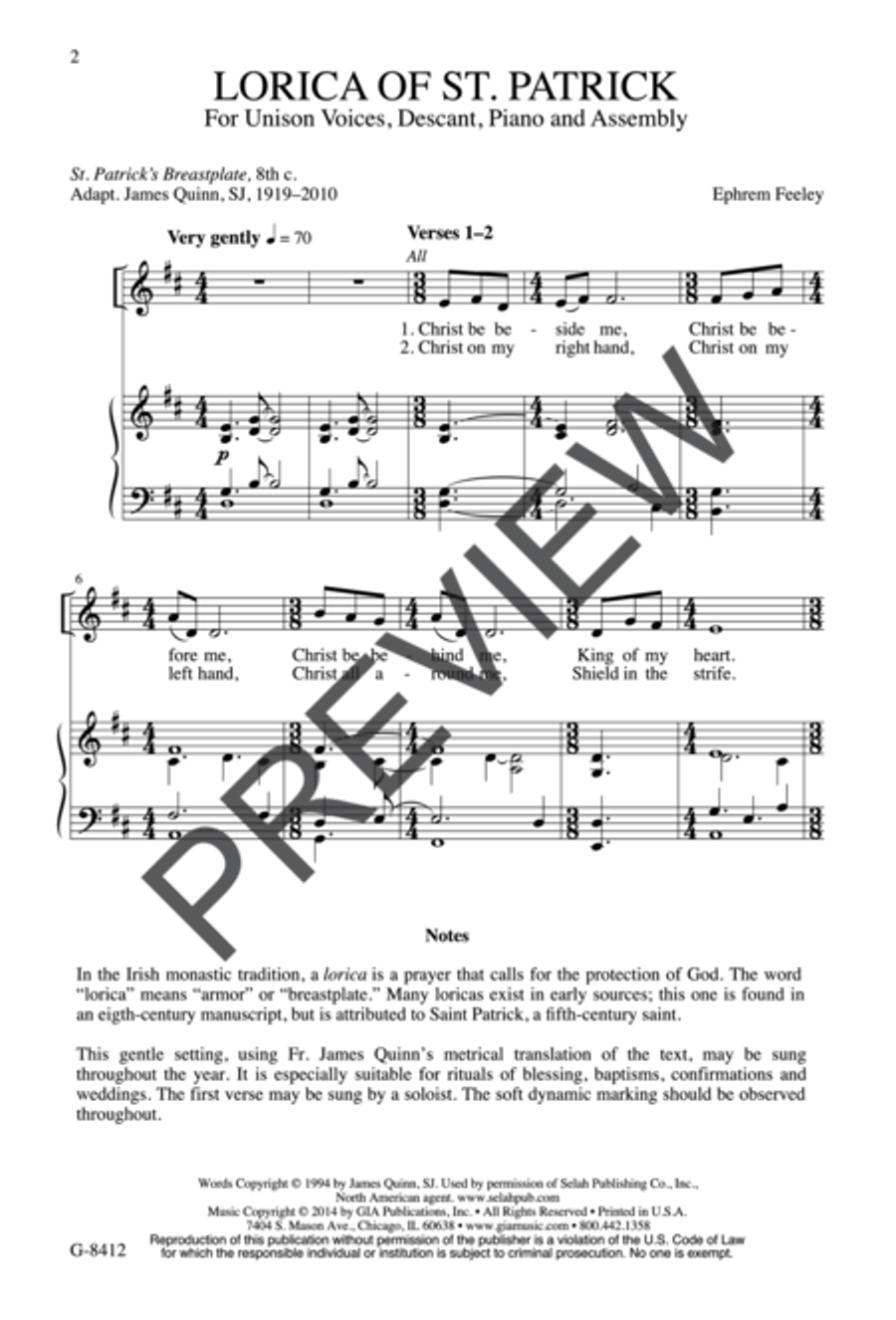 Lorica of St. Patrick Lorica of St. Patrick Unison Choir scores gallery preview page 3