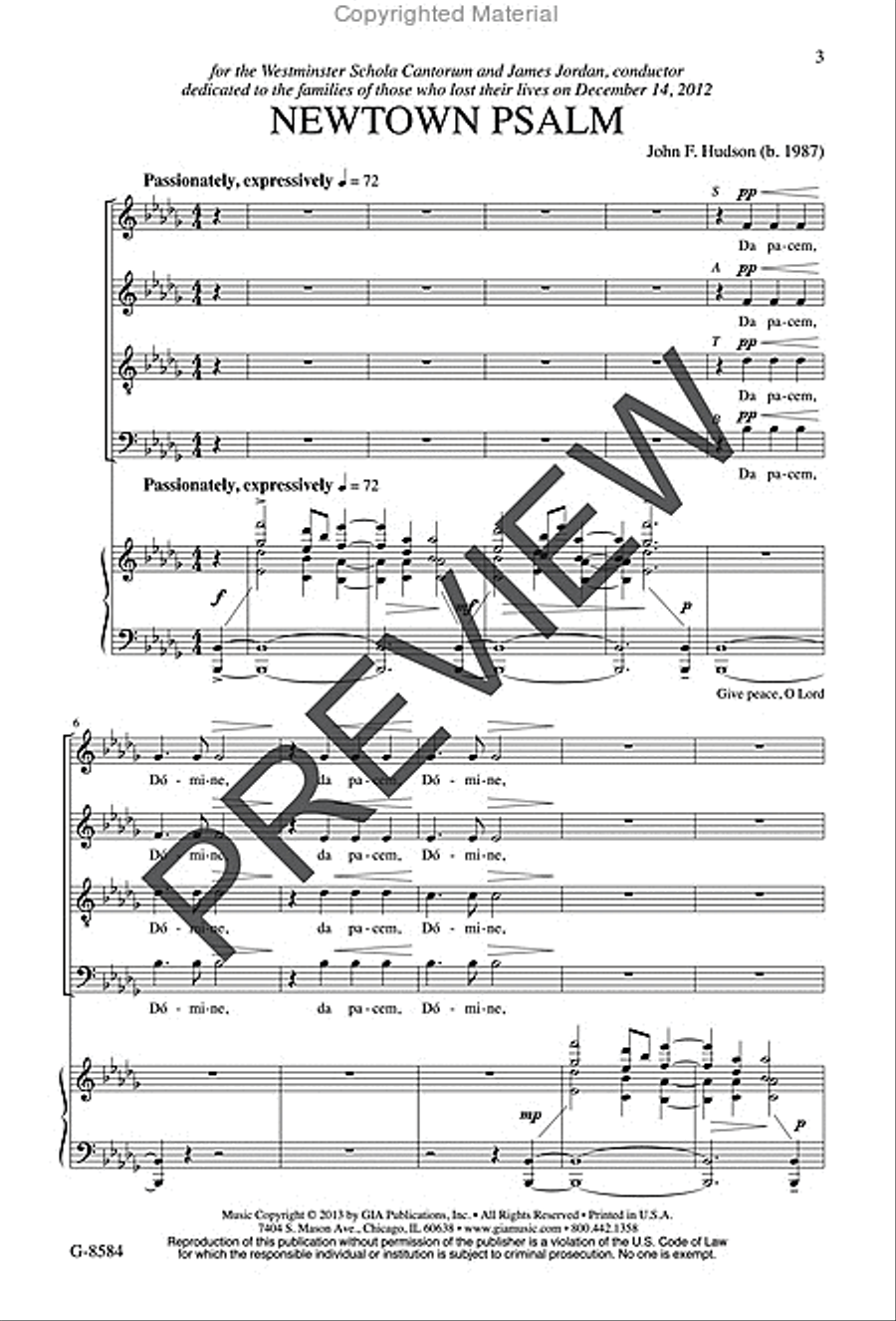 Newtown Psalm Newtown Psalm Divisi scores gallery preview page 2