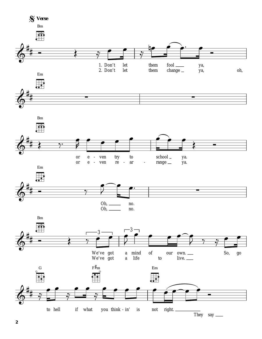 Could You Be Loved Could You Be Loved Ukulele scores gallery preview page 2