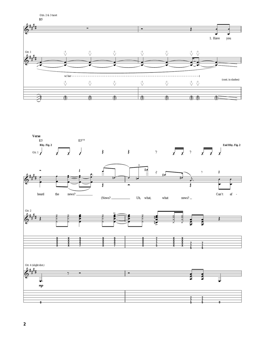 Can't Afford No Shoes Can't Afford No Shoes Acoustic Guitar scores gallery preview page 2