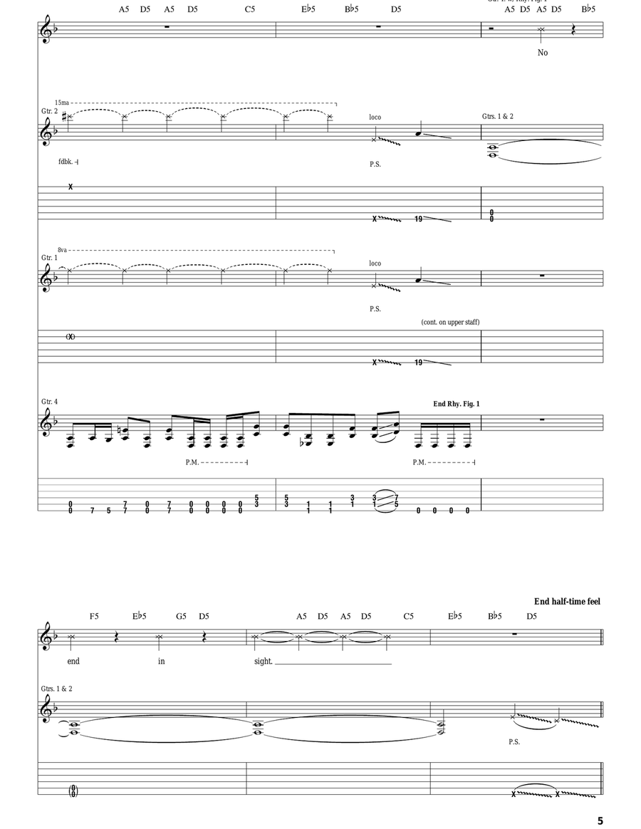 No End In Sight No End In Sight Acoustic Guitar scores gallery preview page 5