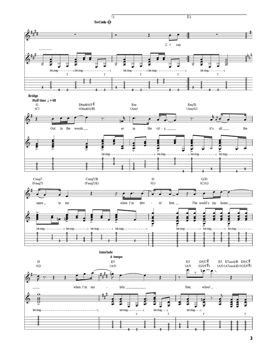 Going Mobile Going Mobile Acoustic Guitar scores gallery preview page 3