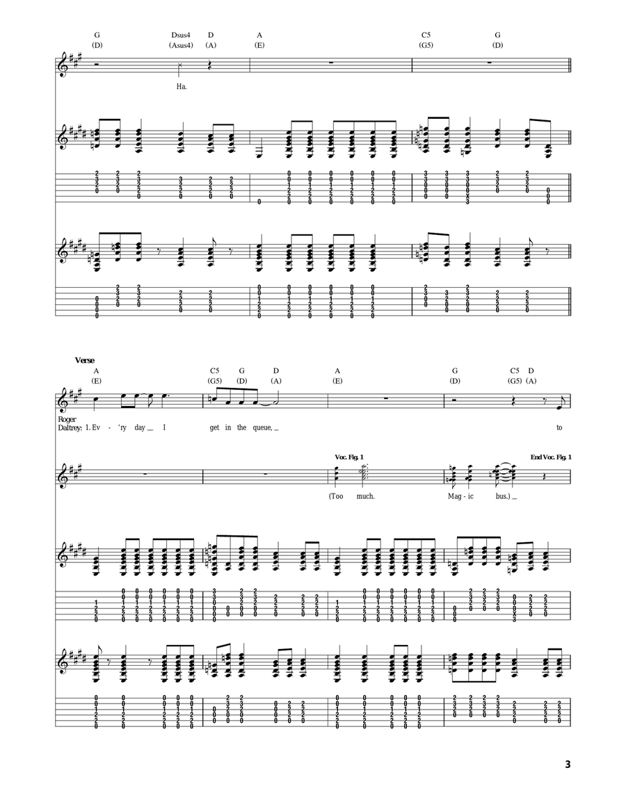 The Magic Bus The Magic Bus Acoustic Guitar scores gallery preview page 3