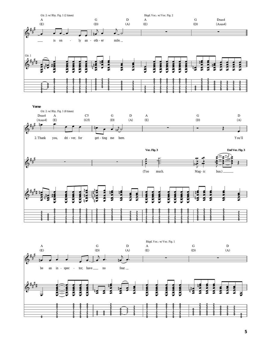 The Magic Bus The Magic Bus Acoustic Guitar scores gallery preview page 5
