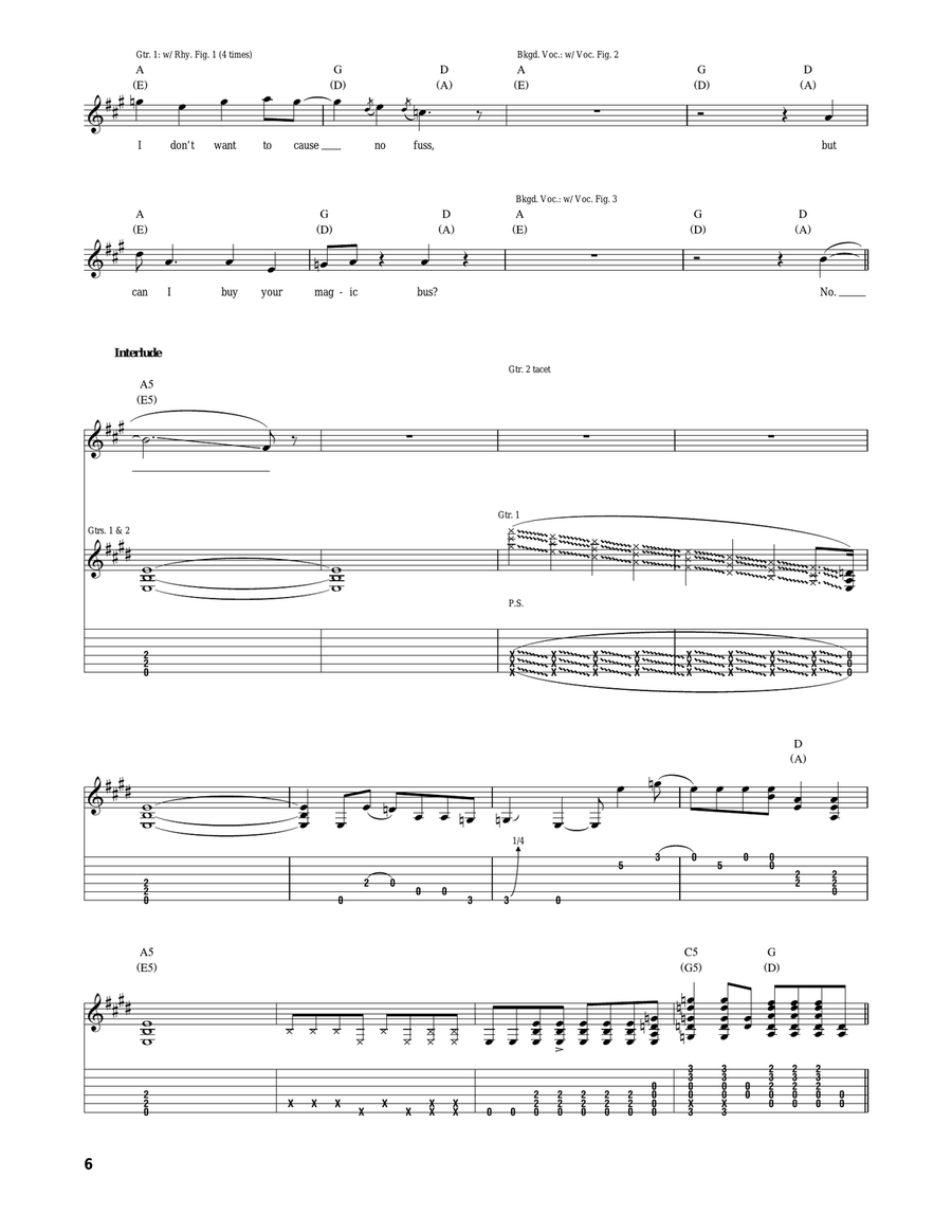 The Magic Bus The Magic Bus Acoustic Guitar scores gallery preview page 6