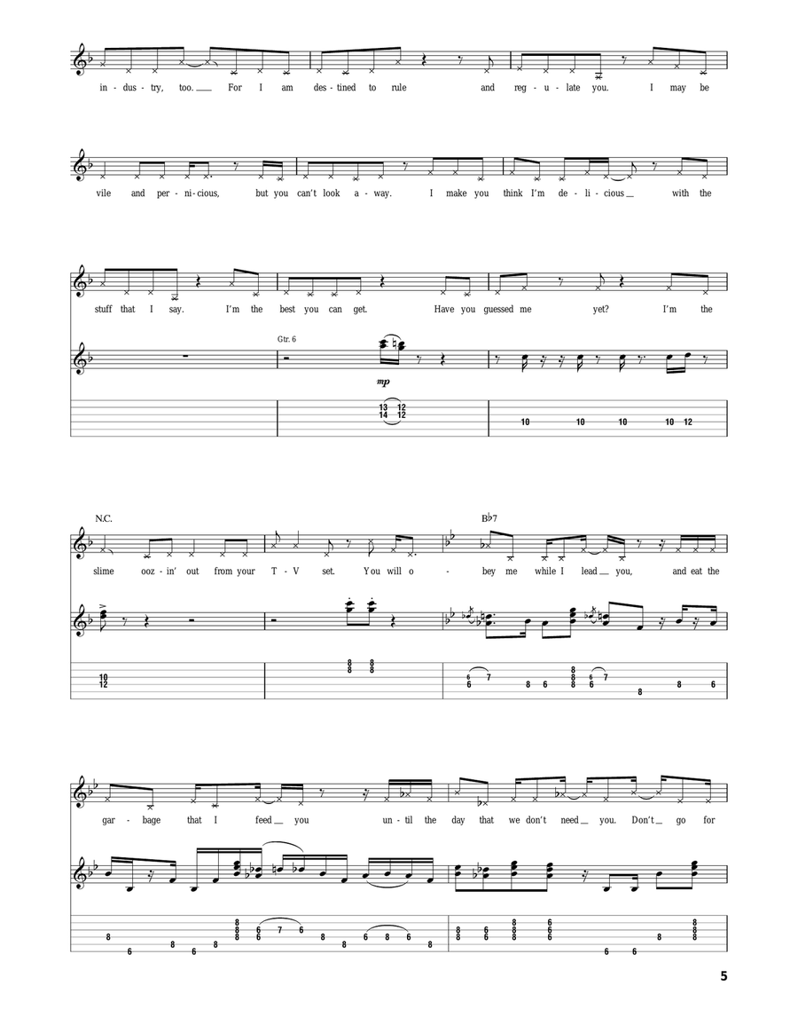 I'm The Slime I'm The Slime Acoustic Guitar scores gallery preview page 5