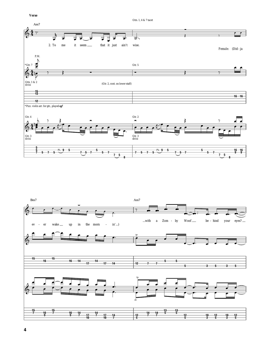 Zomby Woof Zomby Woof Acoustic Guitar scores gallery preview page 4