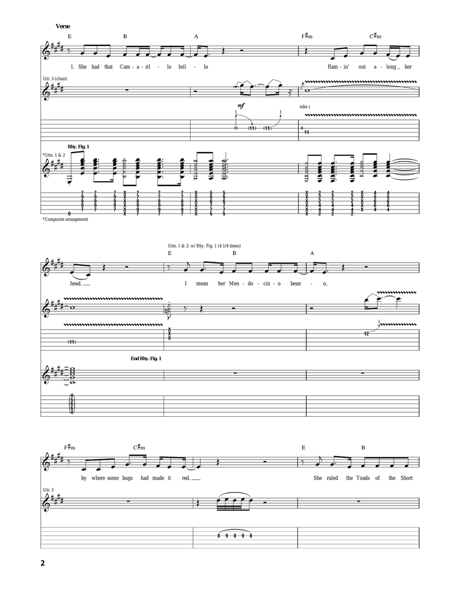 Camarillo Brillo Camarillo Brillo Acoustic Guitar scores gallery preview page 2