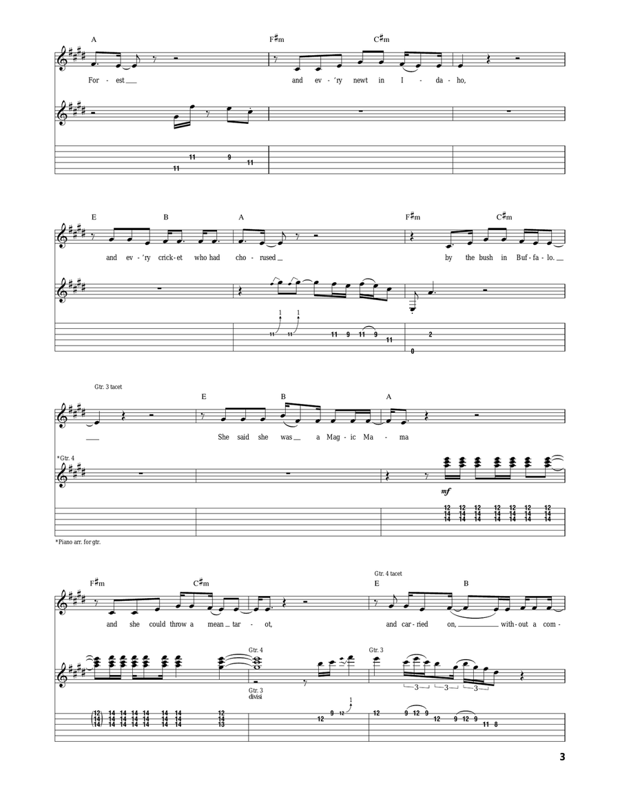 Camarillo Brillo Camarillo Brillo Acoustic Guitar scores gallery preview page 3