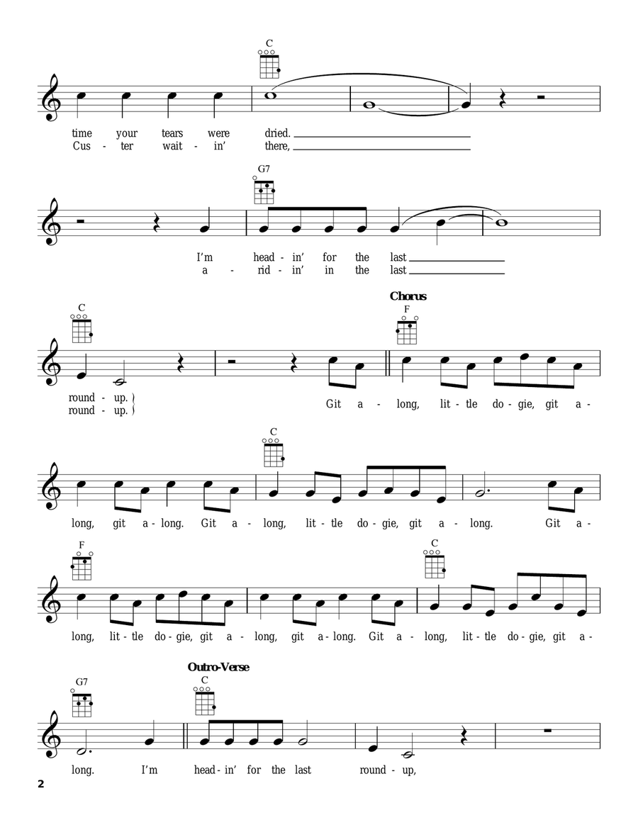 The Last Roundup The Last Roundup Ukulele scores gallery preview page 2