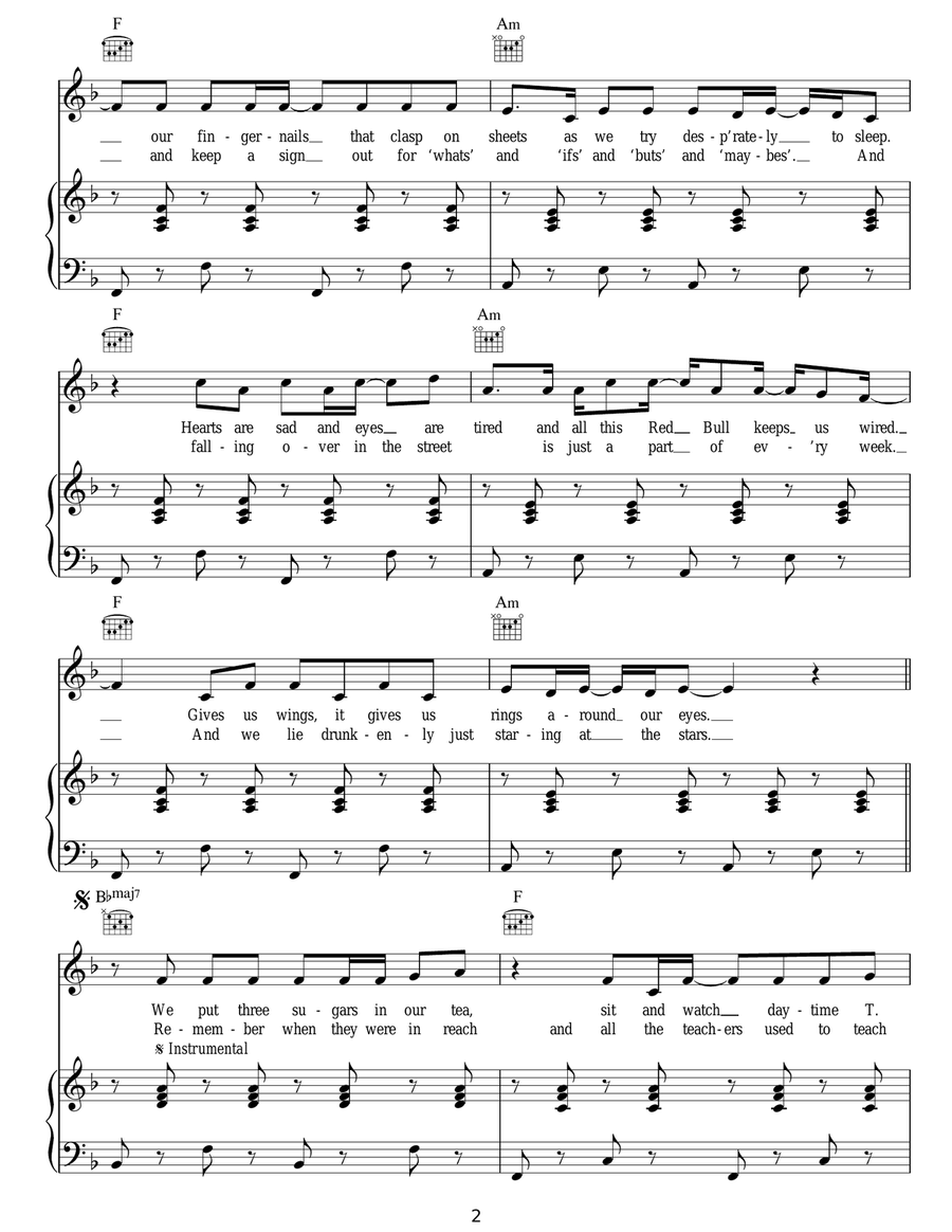 Staring At The Stars Staring At The Stars Acoustic Guitar scores gallery preview page 2