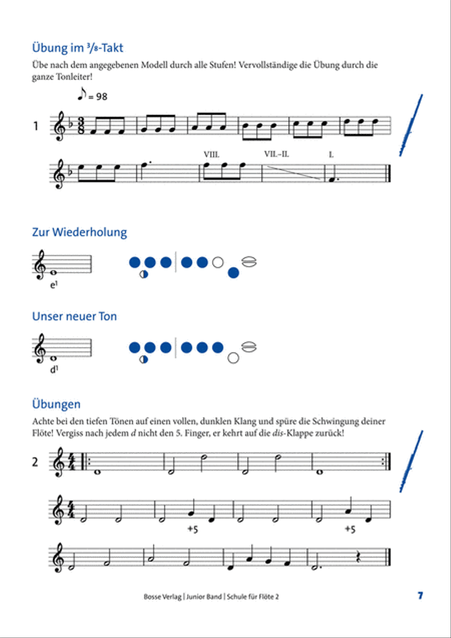 Junior Band Schule 2 für Flöte Flute scores gallery preview page 3