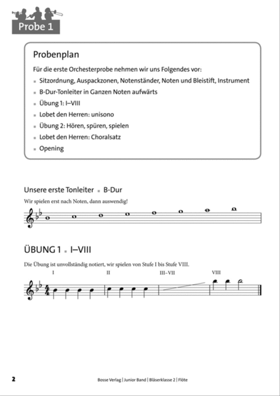 Junior Band Bläserklasse 2 für Flöte Flute scores gallery preview page 2