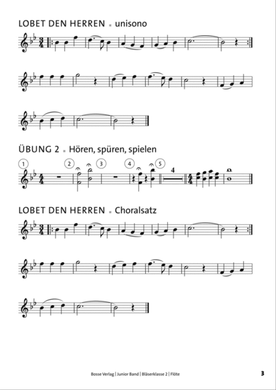 Junior Band Bläserklasse 2 für Flöte Flute scores gallery preview page 3