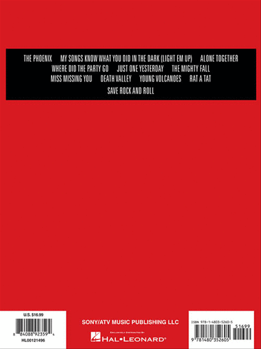 Fall Out Boy - Save Rock and Roll Piano, Vocal, Guitar scores gallery preview page 2