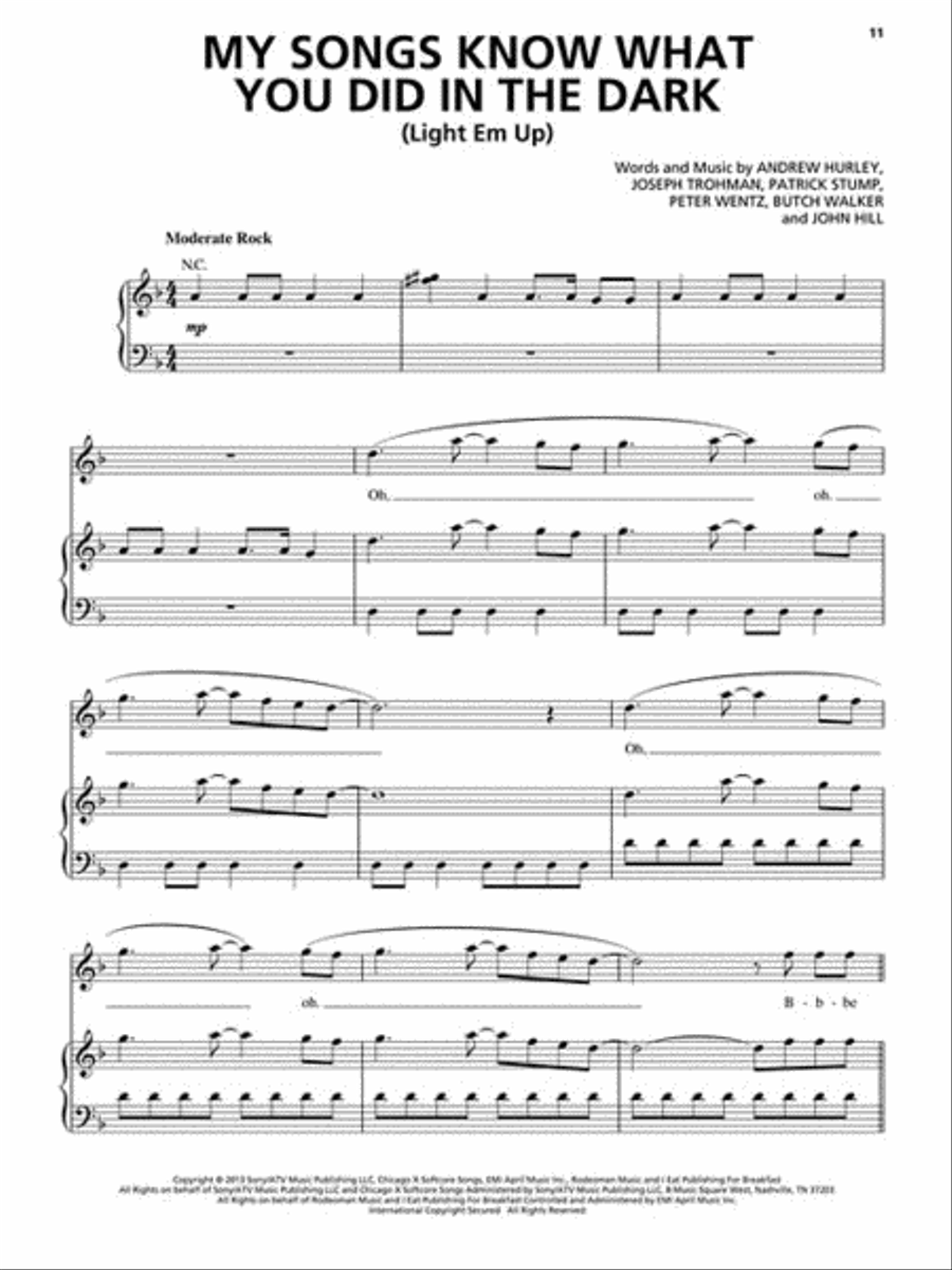 Fall Out Boy - Save Rock and Roll Piano, Vocal, Guitar scores gallery preview page 4