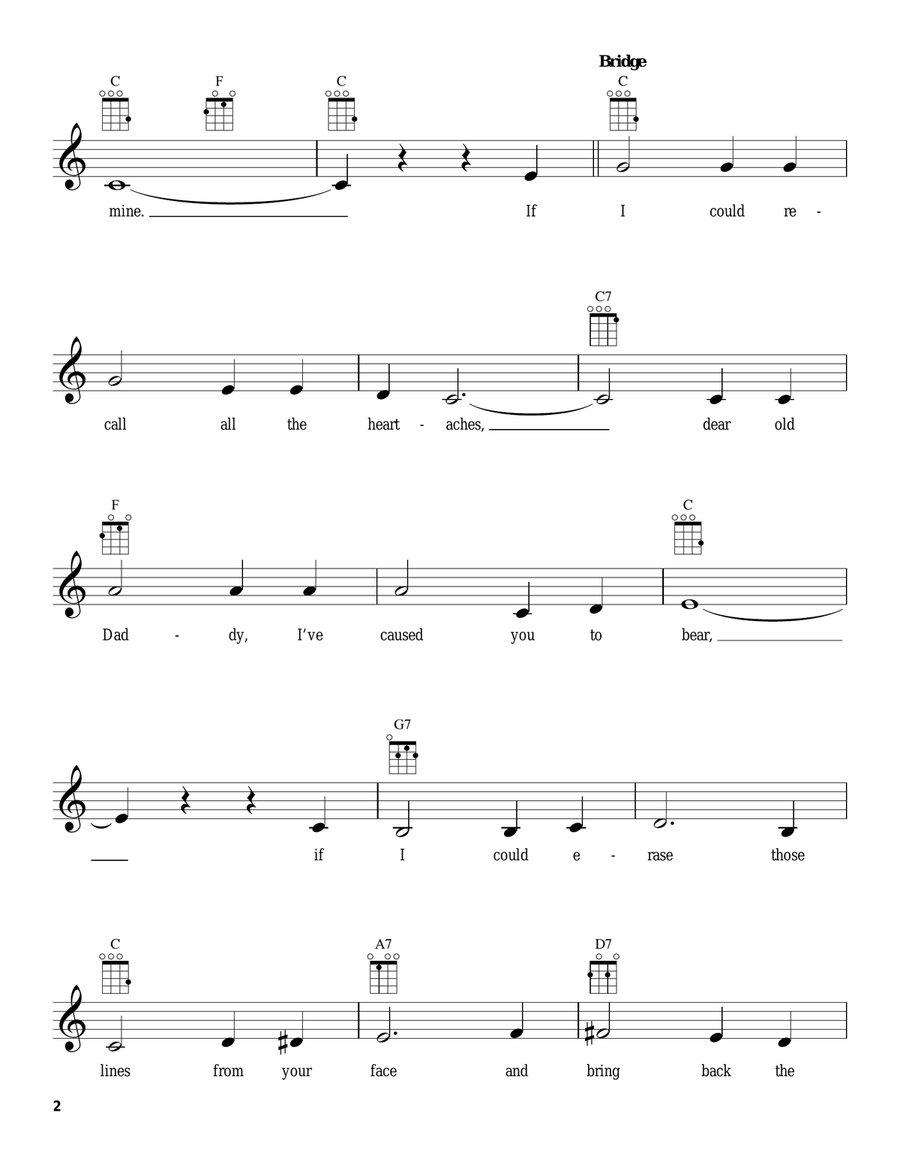 That Silver Haired Daddy Of Mine Ukulele scores gallery preview page 2