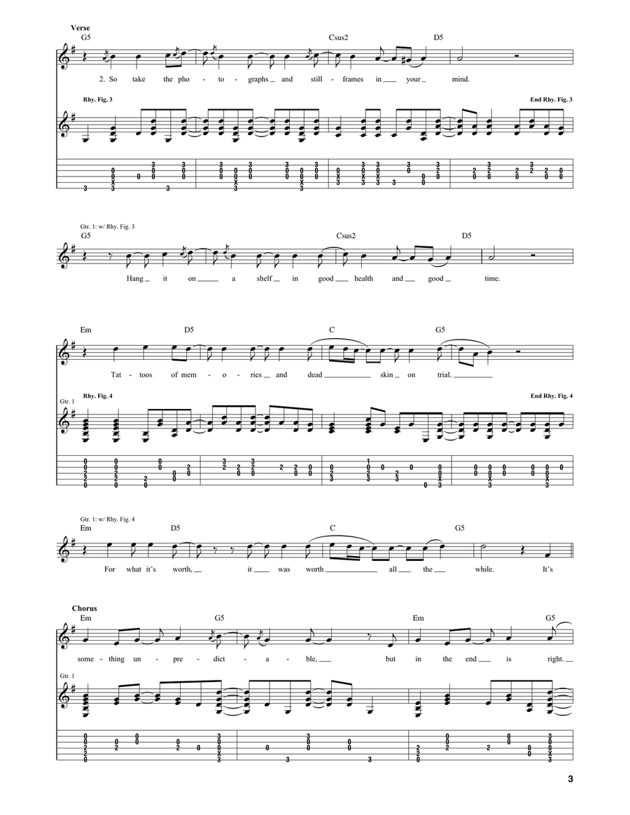 Good Riddance (Time Of Your Life) Acoustic Guitar scores gallery preview page 3